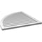 Ekena Millwork Quarter Round Top Left Surface Mount PVC Gable Vent w/ 2"W x 1-1/2"P Brickmould Frame, 34"W x 38"H GVPQL34X3802SN - alternate 4